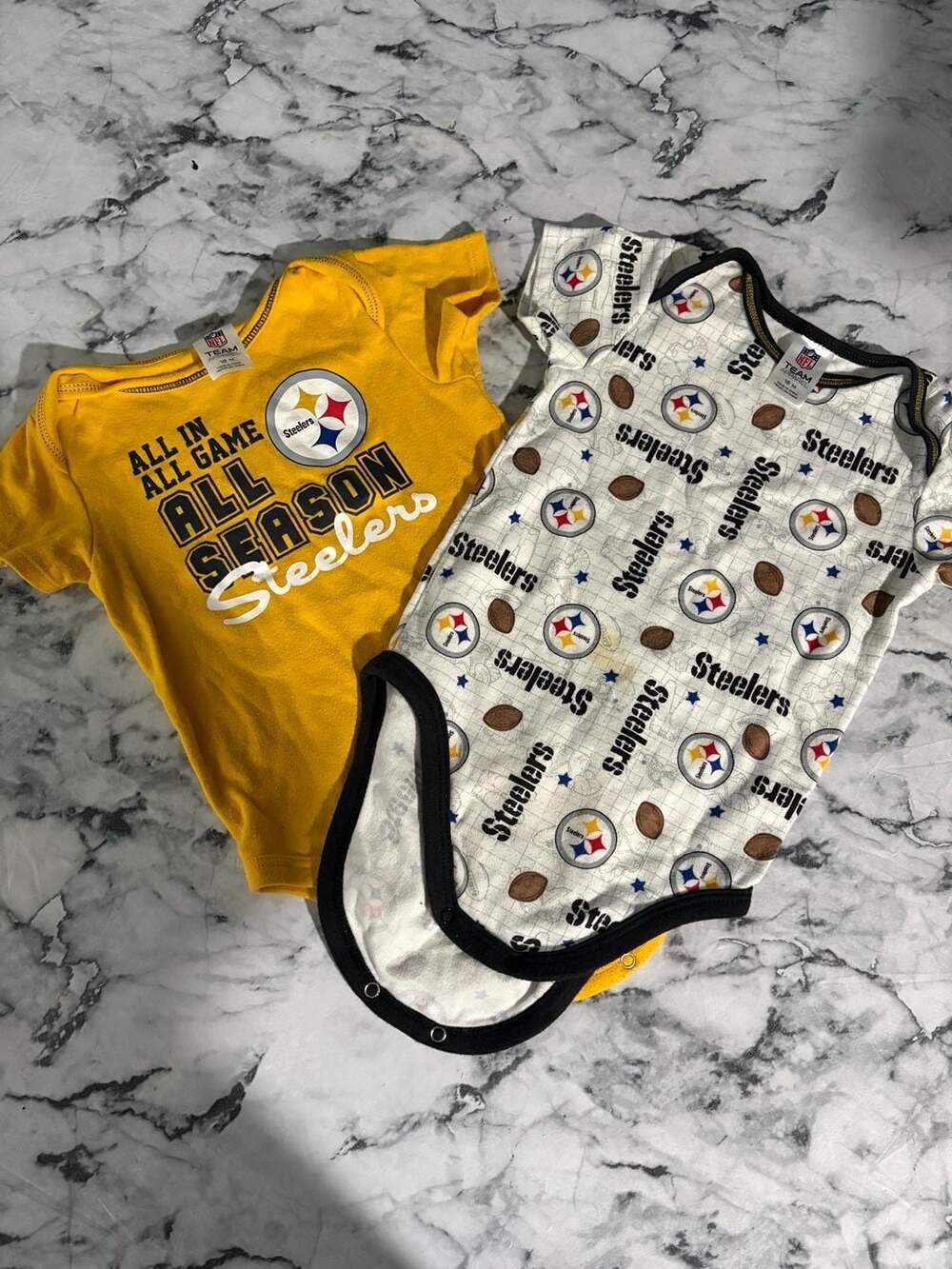 NFL Pittsburgh Steelers Infant Bodysuits 2-Pack Size 18M